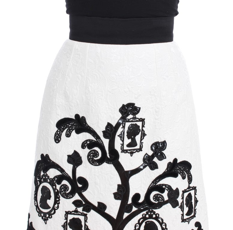 Dolce & Gabbana Elegant Floral Brocade High-Waist Skirt