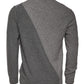 Ballantyne Gray Cashmere Argyle Intarsia Knit Crew Neck Sweater