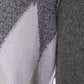 Ballantyne Gray Cashmere Argyle Intarsia Knit Crew Neck Sweater