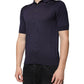 Dolce & Gabbana Blue Silk Collared Short Sleeves Polo T-shirt