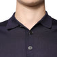 Dolce & Gabbana Blue Silk Collared Short Sleeves Polo T-shirt