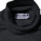 Dolce & Gabbana Gray Wool Logo Turtleneck Pullover Sweater