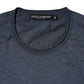 Dolce & Gabbana Dark Gray Silk Crew Neck Pullover Sweater