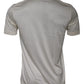 Dolce & Gabbana Off White Silk Crew Neck Short Sleeve T-shirt