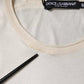 Dolce & Gabbana Off White Silk Crew Neck Short Sleeve T-shirt