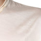 Dolce & Gabbana Off White Silk Crew Neck Henley T-shirt