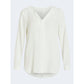 Vila Clothes Cream Polyester Sweater