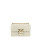 PINKO White Calf Leather Bos Taurus Shoulder Bag