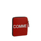 Comme Des Garçons Red Calf Leather Bos Taurus Wallet