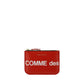 Comme Des Garçons Red Calf Leather Bos Taurus Wallet