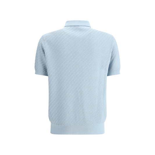 Brioni Polo Shirt with woven pattern.