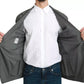 Dolce & Gabbana Gray Cotton Single Breasted Formal Blazer