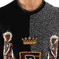 Dolce & Gabbana Multicolor KING Knight Monkey Knitted Cashmere Wool Sweater