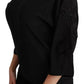 Dolce & Gabbana Black Floral Embroidered Blouse Silk Top