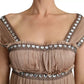 Dolce & Gabbana Brown Silk Sleeveless Shift Maxi Dress