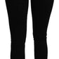 Dolce & Gabbana Black Mid Waist Slim Denim Cotton Stretch Jeans