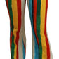Dolce & Gabbana Multicolor Flared Riga Pittorica Pants