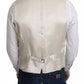 Dolce & Gabbana Off-White Cotton Silk Formal Coat Vest