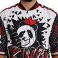 Dolce & Gabbana White King Panda Polyester T-shirt Top