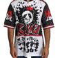 Dolce & Gabbana White King Panda Polyester T-shirt Top