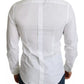 Dolce & Gabbana White Formal Tuxedo Dress GOLD Shirt
