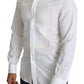 Dolce & Gabbana White Formal Tuxedo Dress GOLD Shirt