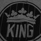 Dolce & Gabbana Gray Crown King Print Cotton Pullover Sweater