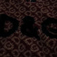 Dolce & Gabbana Red Beige Wool Oversize Hooded Pullover Sweater