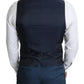 Dolce & Gabbana Navy Blue Men Formal Dress Waistcoat Vest