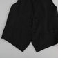 Dolce & Gabbana Black Men Formal STAFF Dress Waistcoat Vest