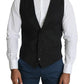 Dolce & Gabbana Black Men Formal STAFF Dress Waistcoat Vest