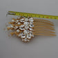 Dolce & Gabbana Gold Brass Clear Crystal Hair Stick Accessory Comb