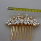 Dolce & Gabbana Gold Brass Clear Crystal Hair Stick Accessory Comb