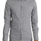 Dolce & Gabbana Gray SICILIA Dotted Semi Fitted Formal Shirt