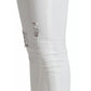 Dolce & Gabbana White Cotton Distressed Pretty Fit Denim Jeans