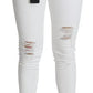 Dolce & Gabbana White Cotton Distressed Pretty Fit Denim Jeans