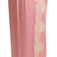 Dolce & Gabbana Pink Lace Trimmed Silk Satin Wide Legs Pants