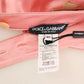 Dolce & Gabbana Pink Lace Trimmed Silk Satin Wide Legs Pants