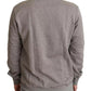 Dolce & Gabbana Gray Crown King Cotton Pullover Sweater