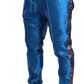 Dolce & Gabbana Blue Jacquard Silk Formal 2 Piece Set Suit