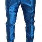 Dolce & Gabbana Blue Jacquard Silk Formal 2 Piece Set Suit