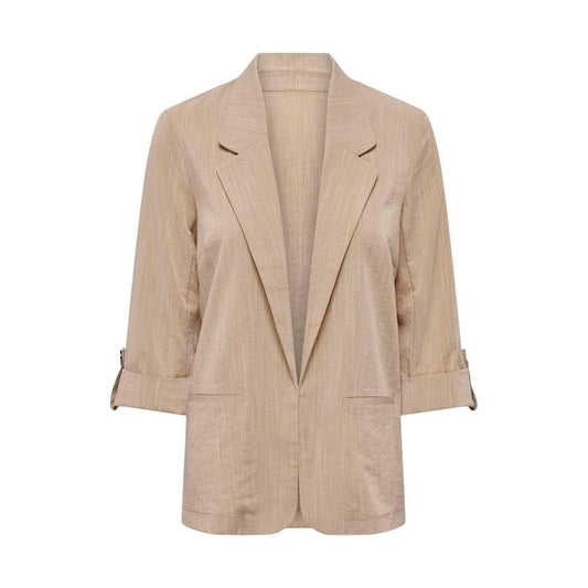 Only Beige Viscose Suits & Blazer