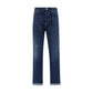 Brunello Cucinelli Blue Cotton Straight-Leg Jeans