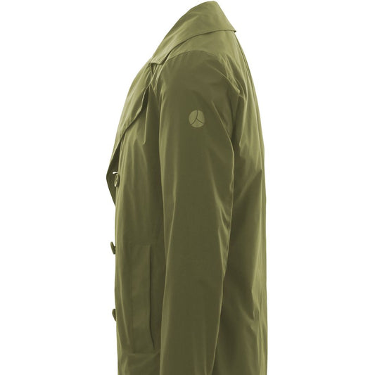 People Of Shibuya Green Recycled Polyester Men Trench Coat