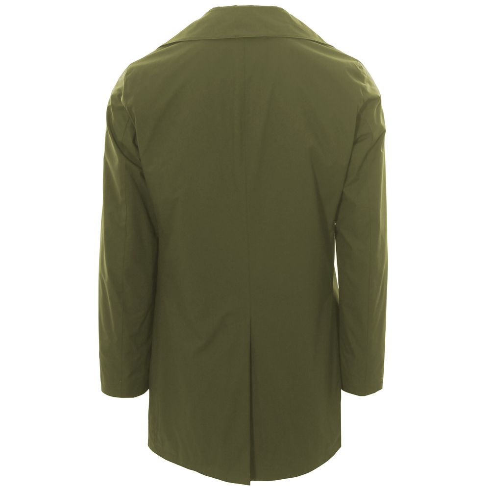 People Of Shibuya Green Recycled Polyester Men Trench Coat
