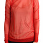 Dolce & Gabbana Orange Semi Transparent Blouse Sweater