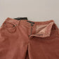 Dolce & Gabbana Pink Cotton Corduroy Skinny Jeans