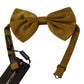 Dolce & Gabbana Yellow Mustard 100% Silk Butterfly Bow Tie Men