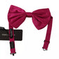 Dolce & Gabbana Pink 100% Silk Adjustable Neck Bow Tie Men Mens