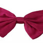 Dolce & Gabbana Pink 100% Silk Adjustable Neck Bow Tie Men Mens